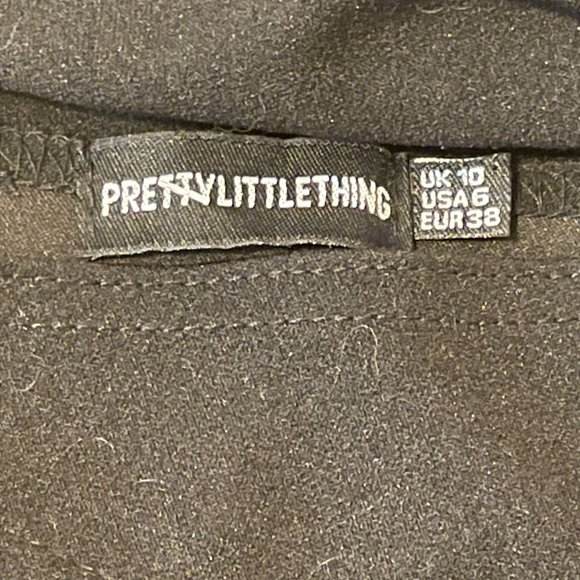 prettylittlething Size 6 Black One Shoulder Keyhole Dress - Picture 6 of 8